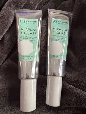 Seraphine Botanicals Alfalfa + Glaze Long-Wearing Hyper Glow Primer - Mint Green